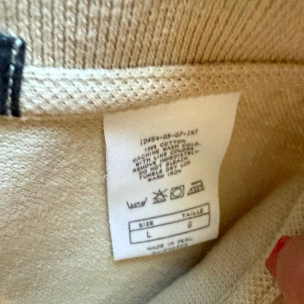 Nike Golf Mens Tan Beige Cotton Pique Short Sleeve Polo Shirt Large L Logo